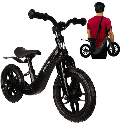 Black Balance Bike for Kids – Lightweight, Durable