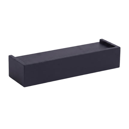 Black Bamboo-Iron Key Rack with 6 Hooks and Shelf