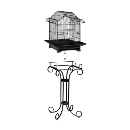 Black Bird Cage with Stand