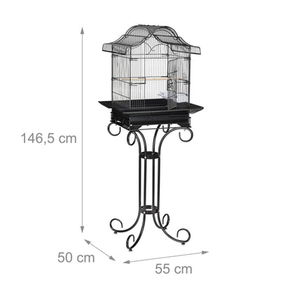 Black Bird Cage with Stand