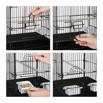 Black Bird Cage with Stand