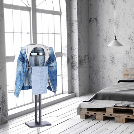 Black Clothes Valet Stand