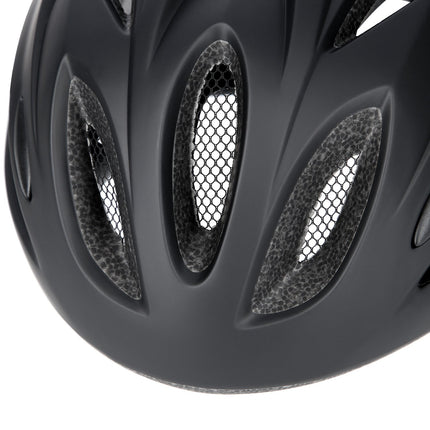 Schwarzer Fahrradhelm, Größe L (55-61 cm)