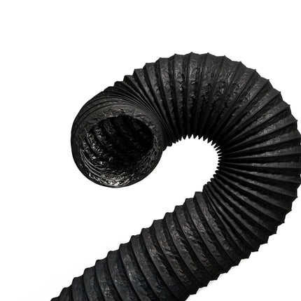 Schwarzer flexibler Abluftschlauch, 5 m x 75 mm, PVC und Aluminium