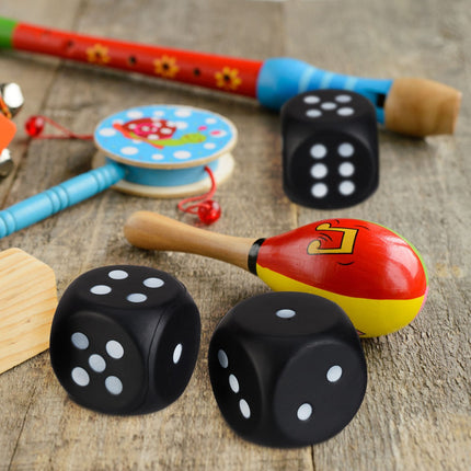 Schwarzes Schaumstoffwürfel-Set – 6 Stück, weich & leise