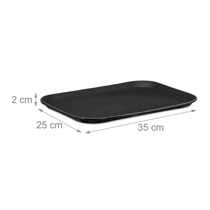 Schwarze Gastro-Tabletts 35x25cm, 3er-Set