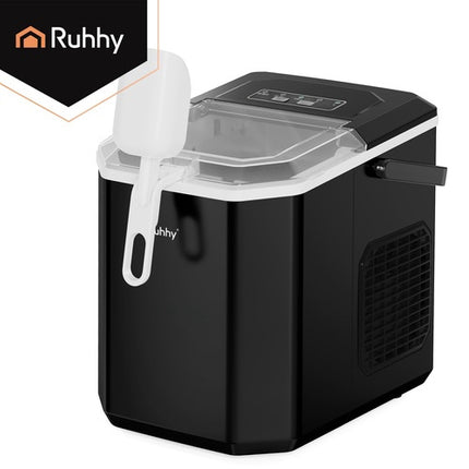 Black Ice Maker, 1.2L Capacity, 12kg/Day Output