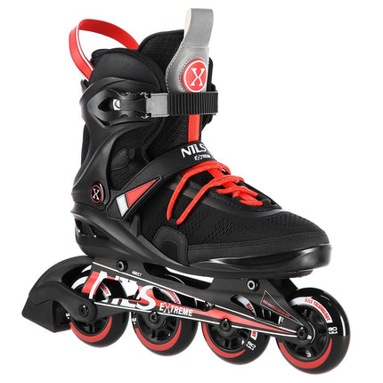 Schwarze Inlineskates, Größe 44, verstellbare Passform