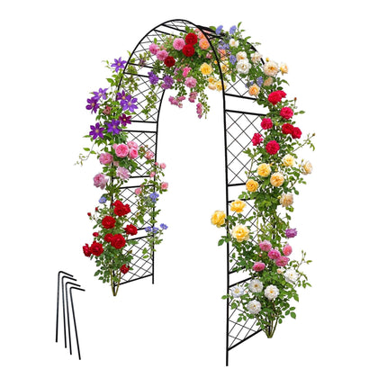 Black Iron Garden Arch, 240 x 140 x 50 cm