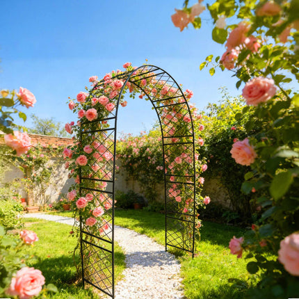 Black Iron Garden Arch, 240 x 140 x 50 cm