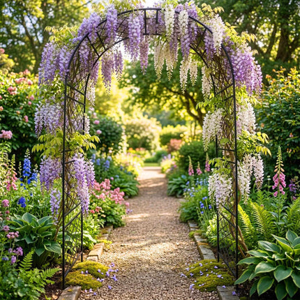 Black Iron Garden Arch, 240 x 140 x 50 cm
