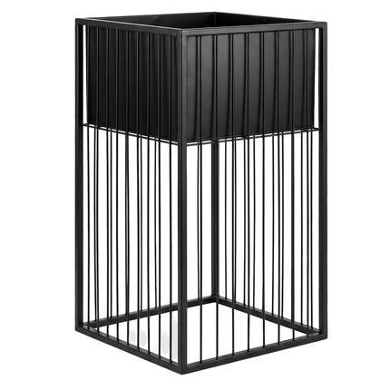 Black Iron Plant Stand, 61 cm – Modern Lattice Design