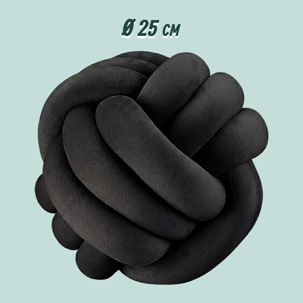 Black Knot Pillow, 25 cm – Polyester Foam