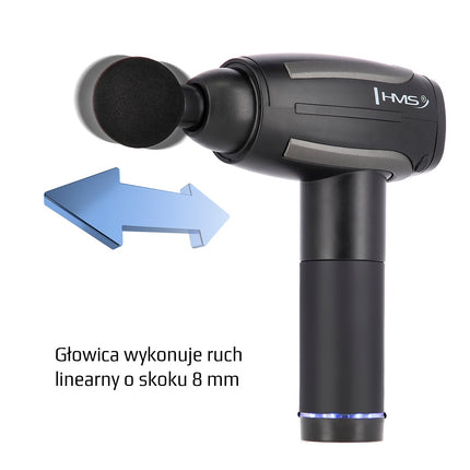 Schwarze Massagepistole, Handheld-Tiefengewebe-Massagegerät