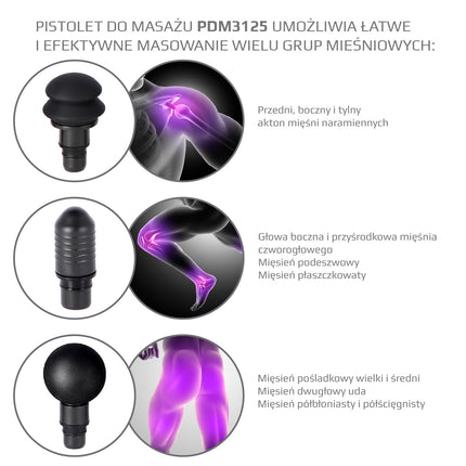 Schwarze Massagepistole, Handheld-Tiefengewebe-Massagegerät