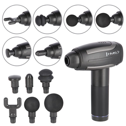 Schwarze Massagepistole, Handheld-Tiefengewebe-Massagegerät