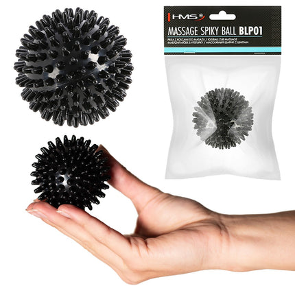 Schwarzer Massage-Igelball – Schmerzlinderung, 6 cm