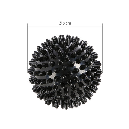 Schwarzer Massage-Igelball – Schmerzlinderung, 6 cm