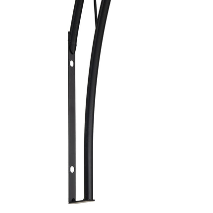 Black Metal Garden Arch – Half Arbour Trellis