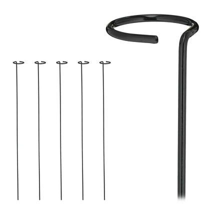 Rankhilfen aus Metall, Schwarz, 6er-Set, 80cm