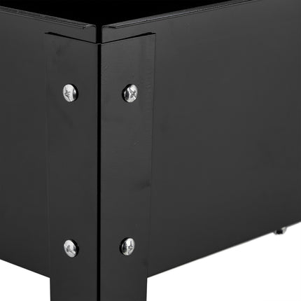 Black Metal Raised Planter Box – Rust-Resistant, Outdoor