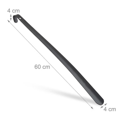 Black Metal Shoehorn – Rust-Resistant, Long-Lasting