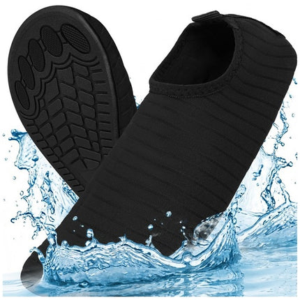 Schwarze rutschfeste schnelltrocknende Wasserschuhe, Größe 45