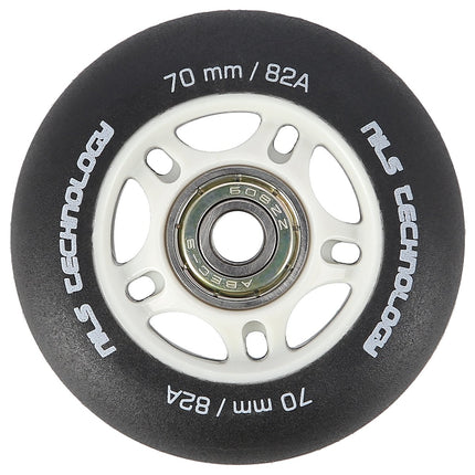 Schwarze PU 70x24 82A Rollen & ABEC-9 Kugellager Set