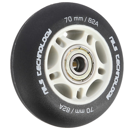 Schwarze PU 70x24 82A Rollen & ABEC-9 Kugellager Set