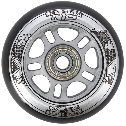 Schwarze PU 76x24 82A Rollen & ABEC-9 Kugellager Set