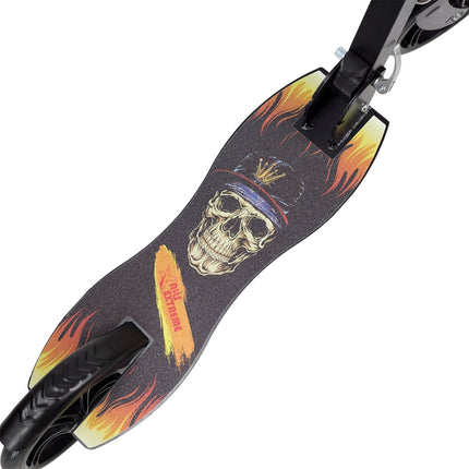 Black PU Scooter, 205mm Wheels, Foldable Design