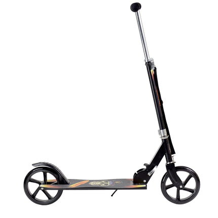 Black PU Scooter, 205mm Wheels, Foldable Design