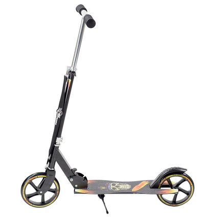 Black PU Scooter, 205mm Wheels, Foldable Design