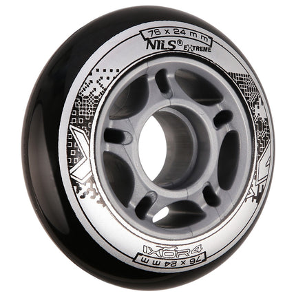 Schwarze PU Skateboard Rollen, 76x24mm, 82A, 4er Set