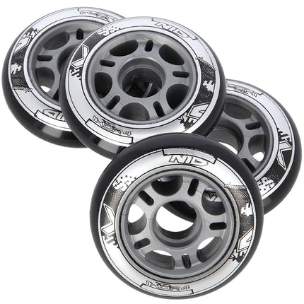 Schwarze PU Skateboard Rollen, 76x24mm, 82A, 4er Set