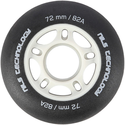 Černá PU kolečka, 72x24mm, 82A, sada 4 ks