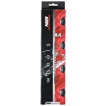 Schwarze PU-Rollen 90x24mm 82A, 4er-Set