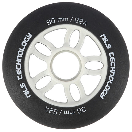 Schwarze PU-Rollen 90x24mm 82A, 4er-Set