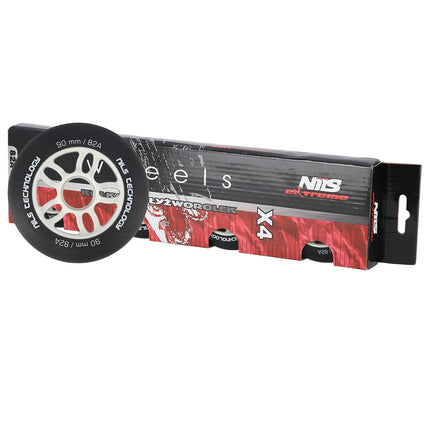 Schwarze PU-Rollen 90x24mm 82A, 4er-Set