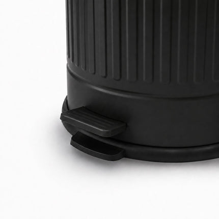 Black Retro Pedal Bin, 12L – Soft-Close Waste Container