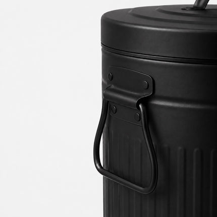Black Retro Pedal Bin, 12L – Soft-Close Waste Container