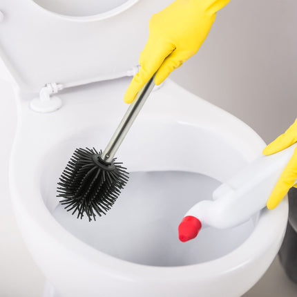 WC-Bürste aus schwarzem Silikon