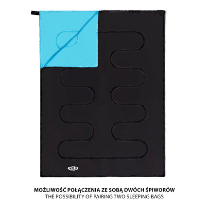 Schwarzer Schlafsack, kompakt, leicht, Outdoor-Camping