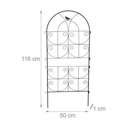 Rankgitter-Set aus schwarzem Stahl für Kletterpflanzen