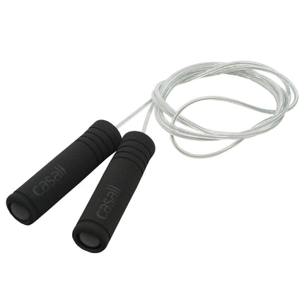 Black Steel Wire Jump Rope, Adjustable Length