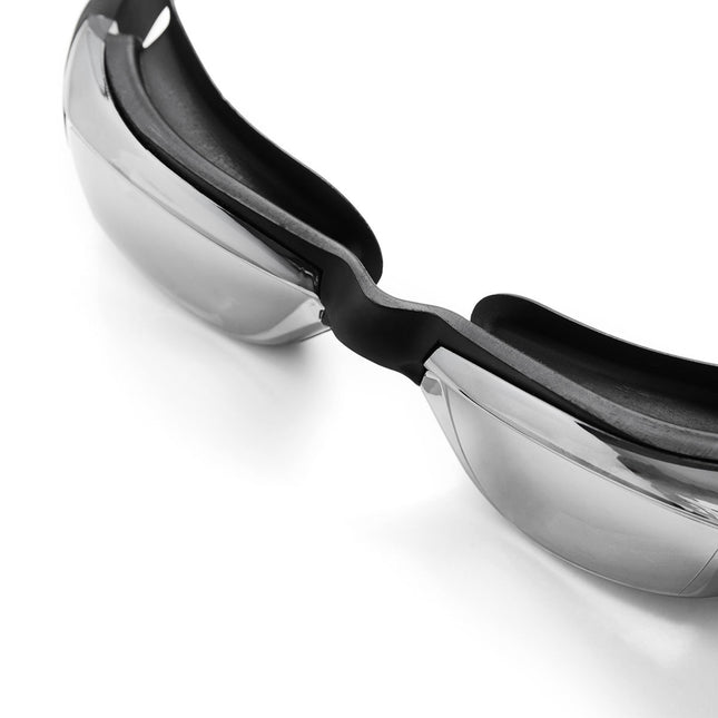 Schwarze Schwimmbrille, Antibeschlag, UV-Schutz