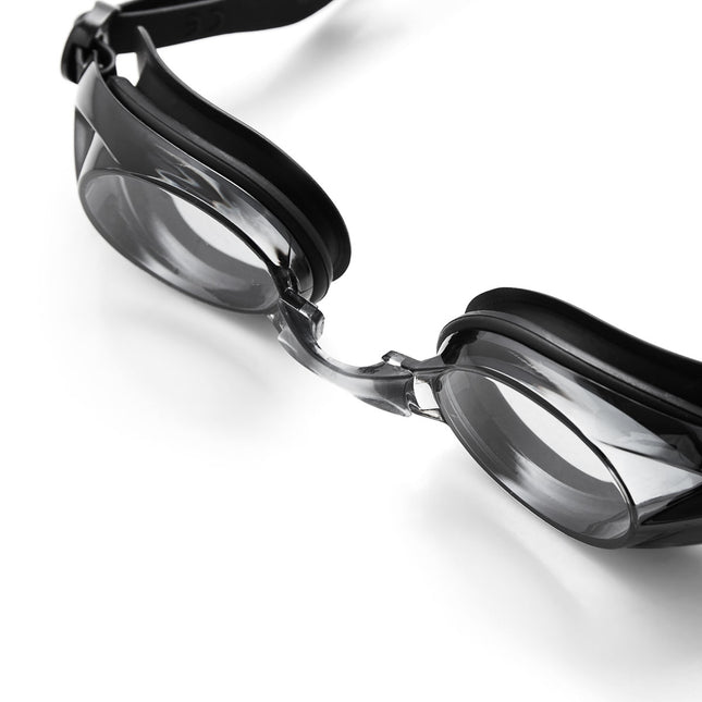 Schwarze Schwimmbrille, Antibeschlag, UV-Schutz