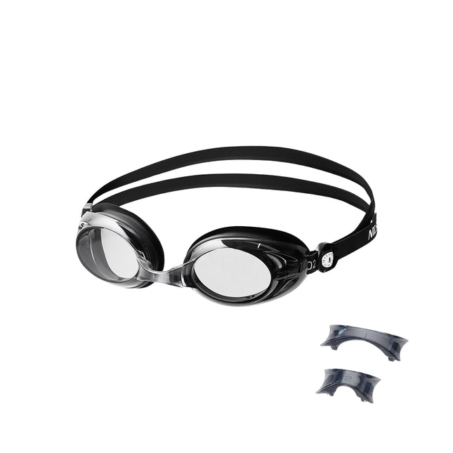 Schwarze Schwimmbrille, Antibeschlag, UV-Schutz
