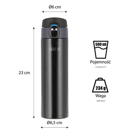 Black Thermal Cup, 28oz, Insulated Stainless Steel
