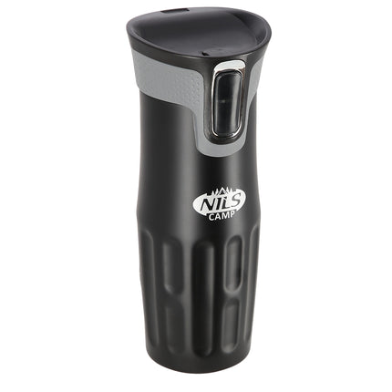 Black Thermal Cup, 500ml, Insulated Stainless Steel